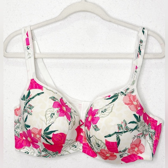 Cacique Smooth Balconette Bra 44D Aussie Floral White - Picture 3 of 10